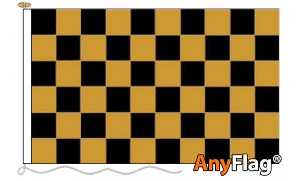 Black and Gold Check Custom Printed AnyFlag®